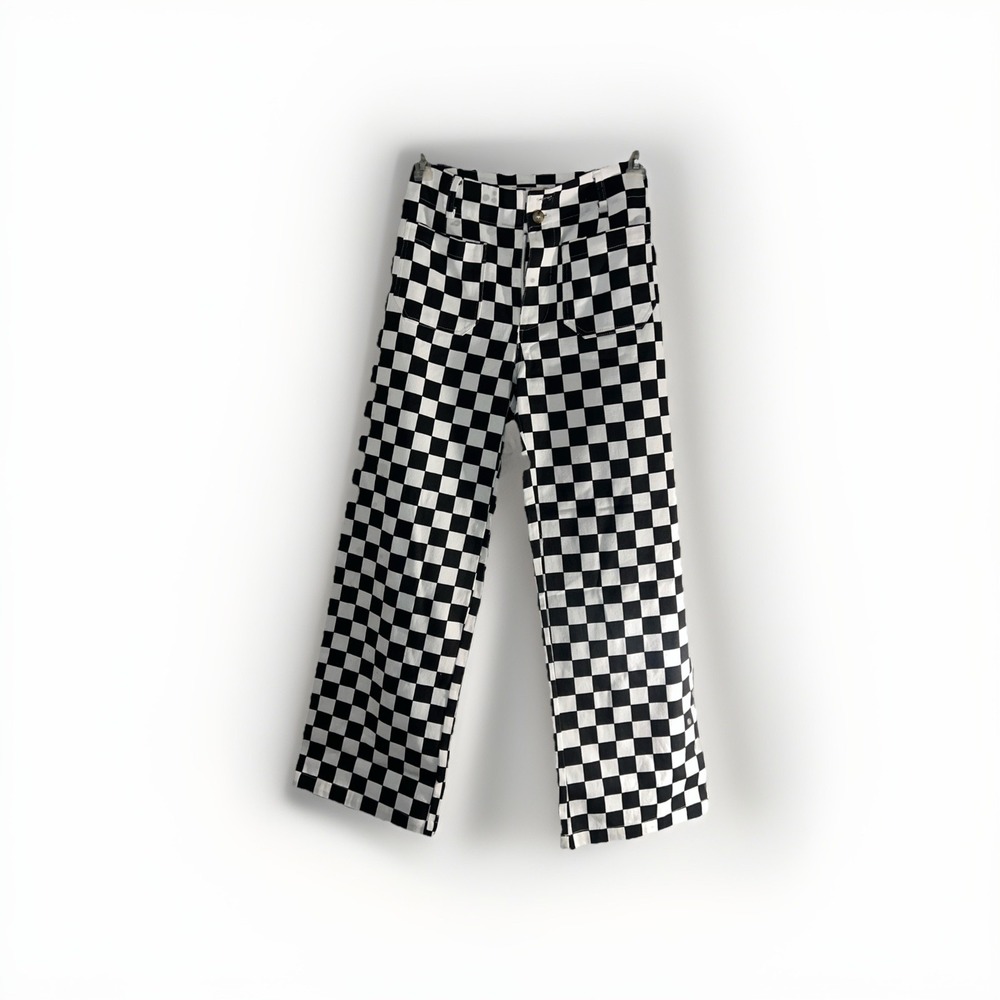 NWT Y2K Trendy Altar'd State Checkered Black and White Women's Pants Size M